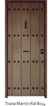 Triana Marrón Ral 8014 puertas de seguridad